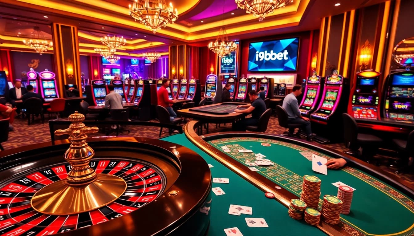 Experience the thrill of i9bet with vibrant casino gaming elements and engaging players.