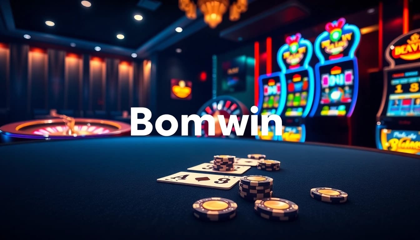 Experience the thrill of Bomwin as players engage at a luxurious casino table.