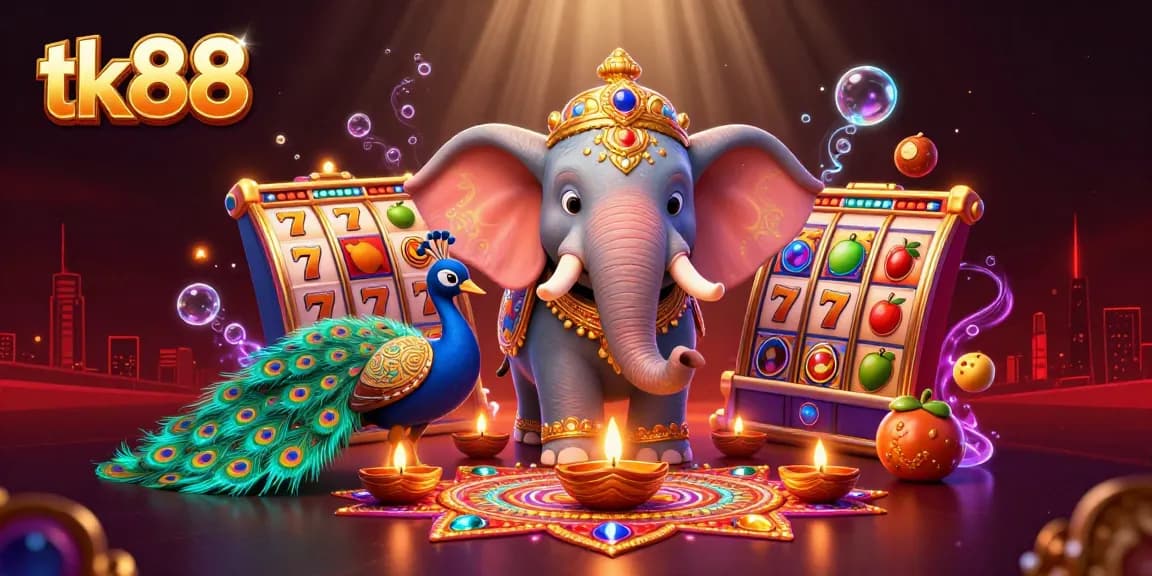 Win big at tk88 with vibrant 3D representations of slot games and festive characters