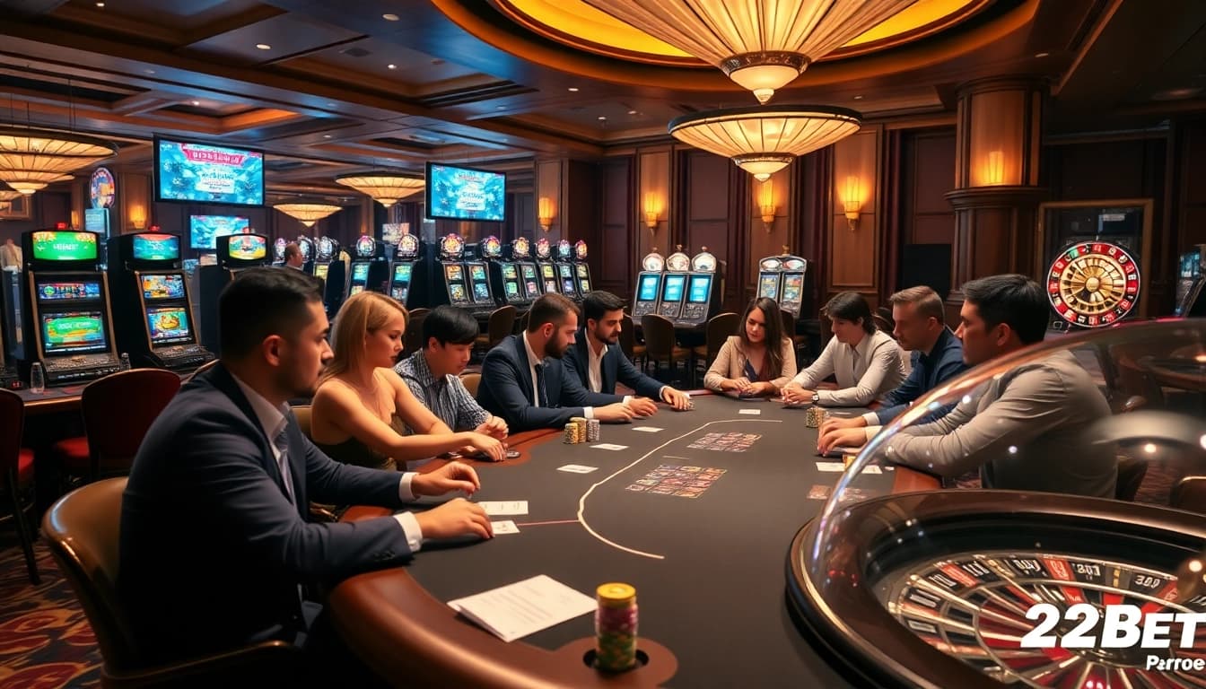 Experience thrilling gameplay at 28BET with vibrant poker tables and high-stakes action.