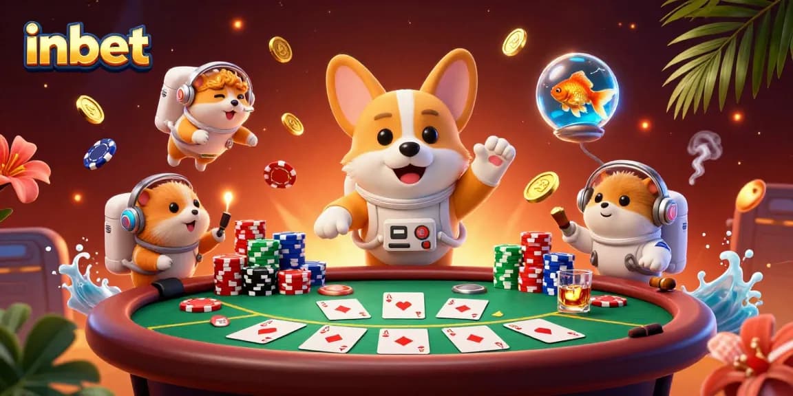 Experience the thrill of inbet gaming with colorful chips and engaging characters in dynamic casino action.