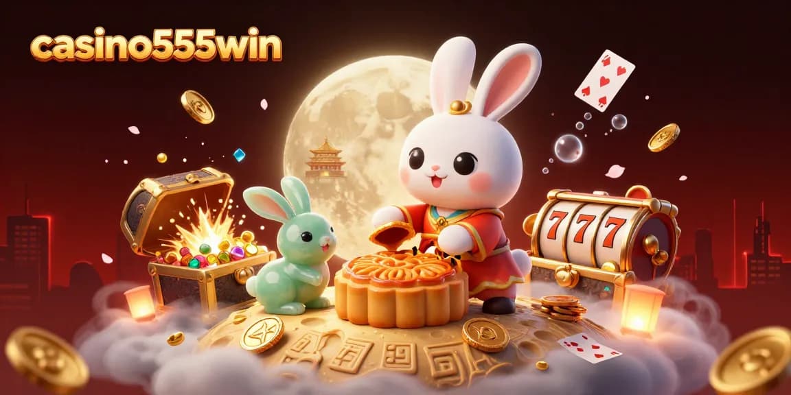 Casino555win's immersive slot game scene with vibrant 3D elements and rich details.