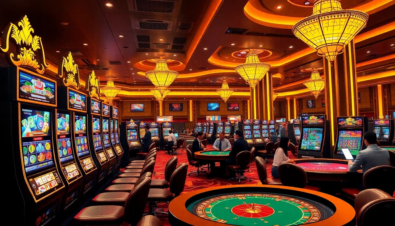 Play exciting online slot Malaysia games with vibrant graphics and luxurious casino atmosphere.