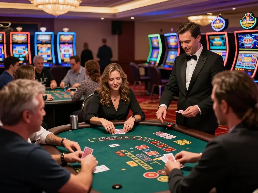 Engaged players at 79KING blackjack tables showcasing their skills and strategies.