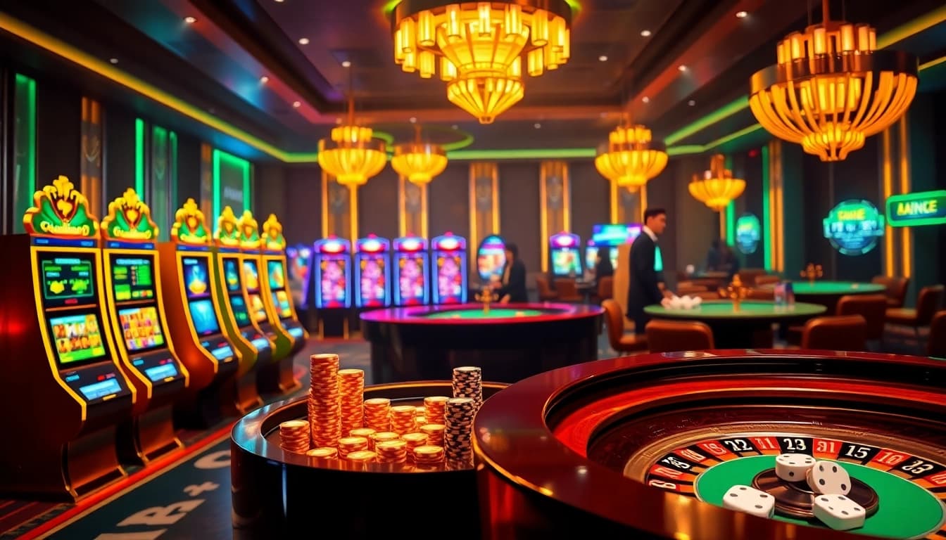 Gamblers enjoying the vibrant online casino experience at https://g28.tech/, featuring poker and slot games.