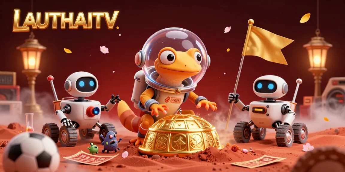 Experience the excitement of LAUTHAITV with sports betting elements and vibrant casino visuals.