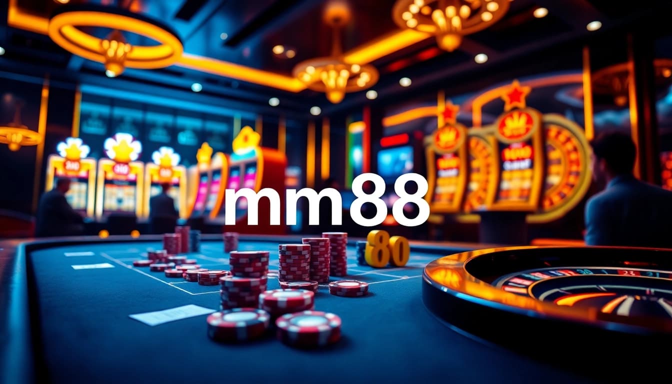 Experience thrilling gameplay at mm88 with engaging poker tables and vibrant slot machines.