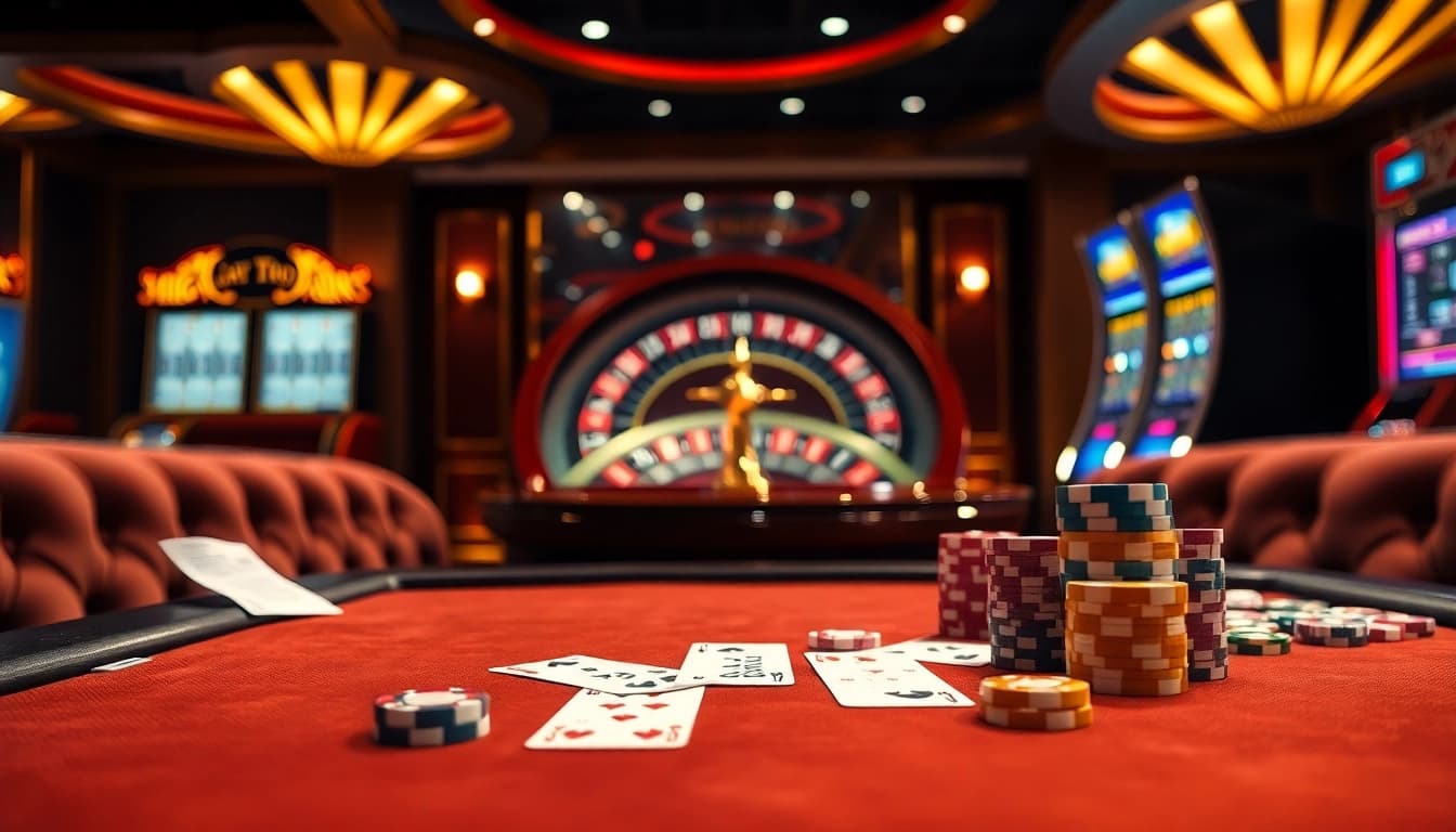 Experience thrilling poker action at a luxurious casino table featuring the keyword no hu.