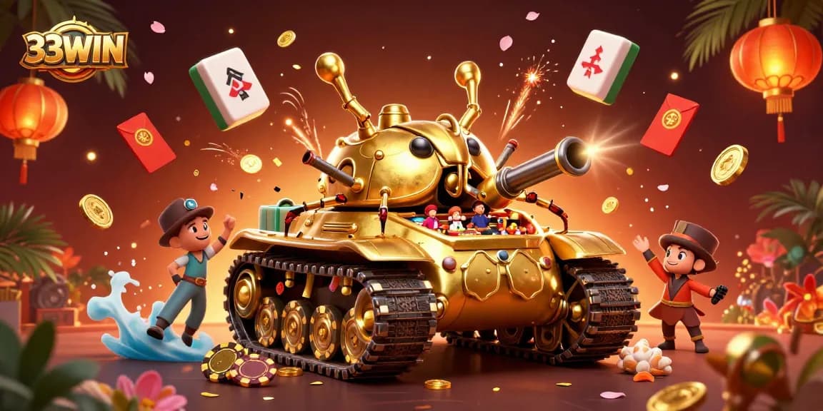 Experience exciting wins at 33WIN with a vibrant casino adventure powered by a golden beetle tank.
