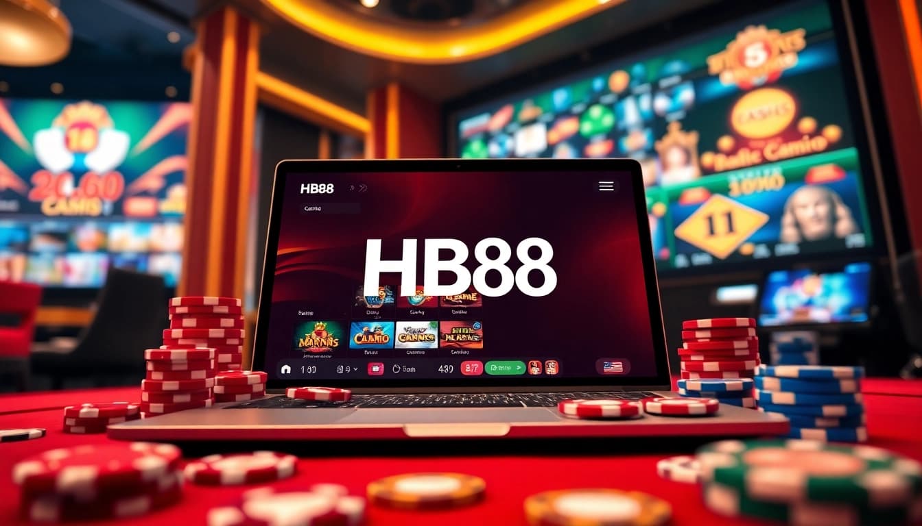 hb88 online casino interface with vibrant gaming elements