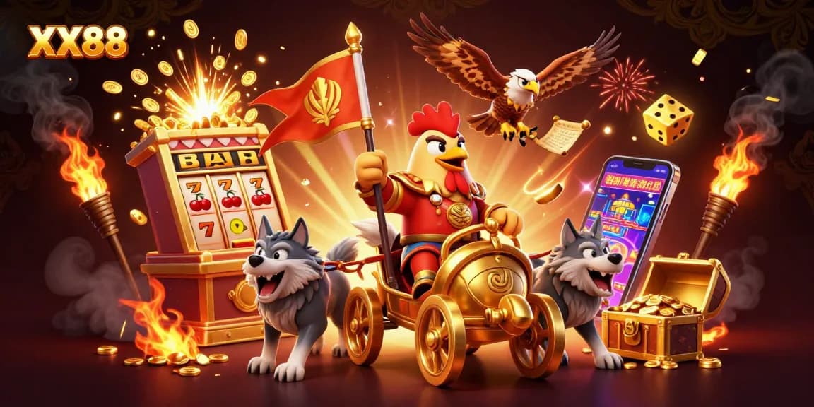 Experience thrilling jackpots at XX88 with dynamic casino games and vibrant gaming elements.