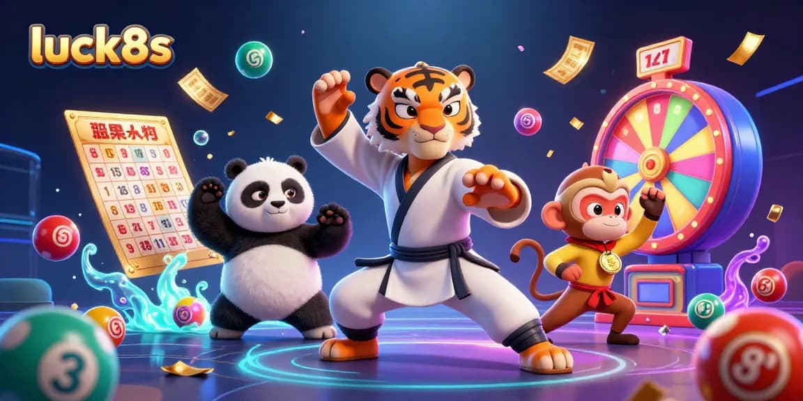 Engage with luck8s thrilling lottery games while celebrating with colorful lottery balls and prizes.