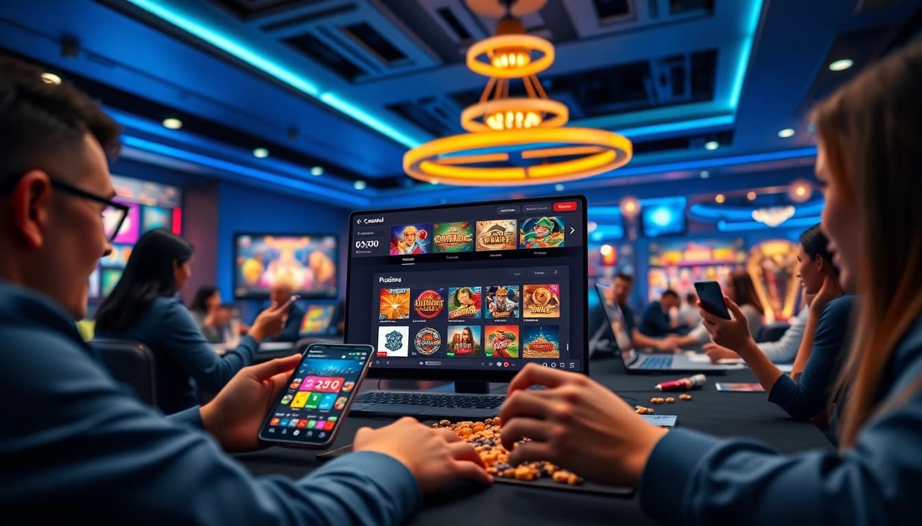 Engage with the exciting online casino environment at ev88win.live, showcasing modern gaming interfaces and users.