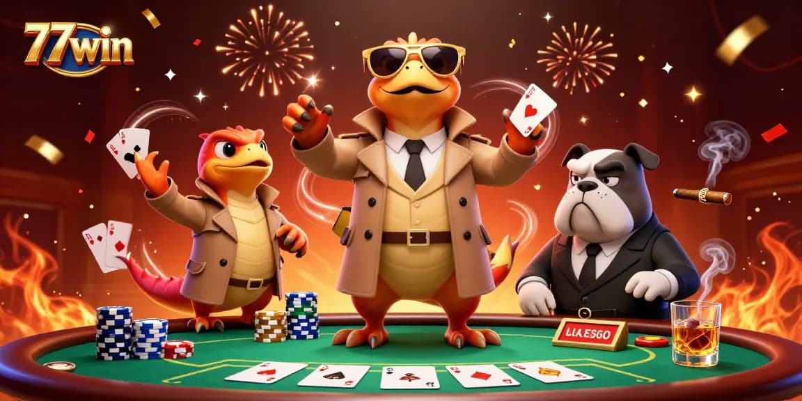 Experience thrilling gambling at 77win with raptors in disguise at a VIP casino lounge.