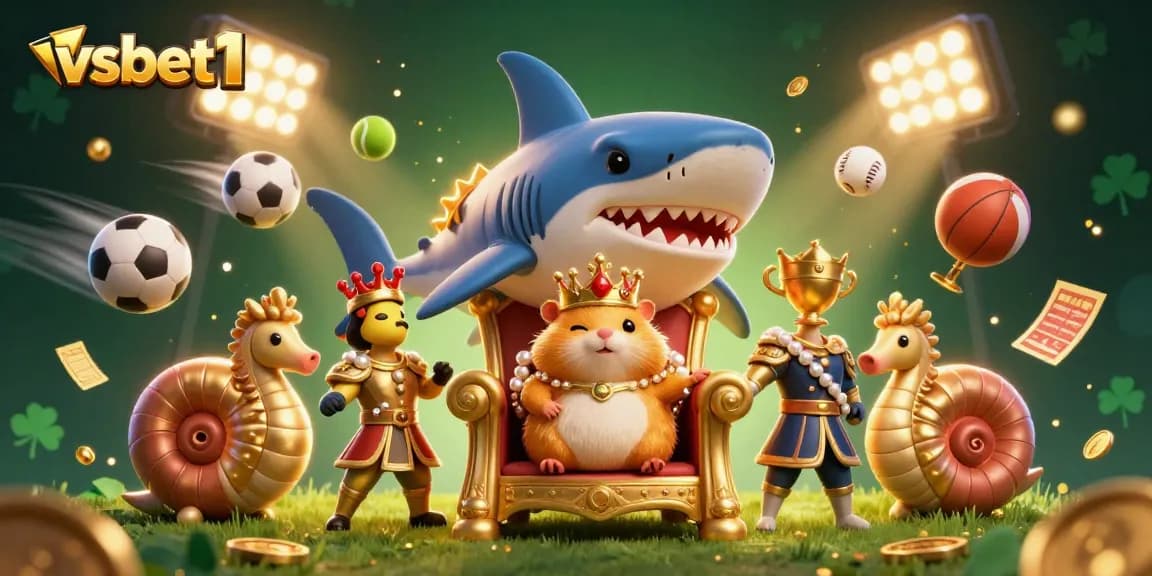 Engage in thrilling gaming adventures at vsbet1 with a vibrant scene featuring exciting sports elements.
