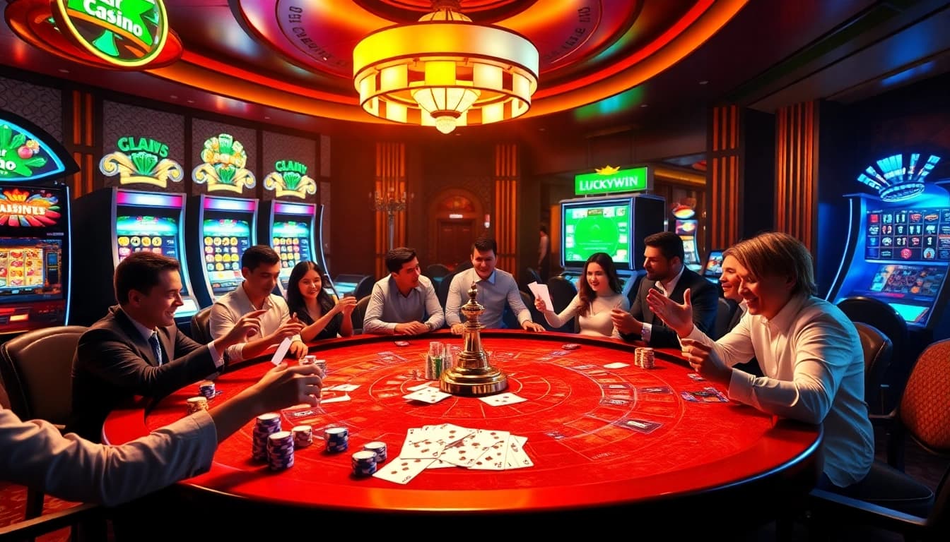 Experience the thrill of Luckywin with vibrant casino games, including slots and poker.