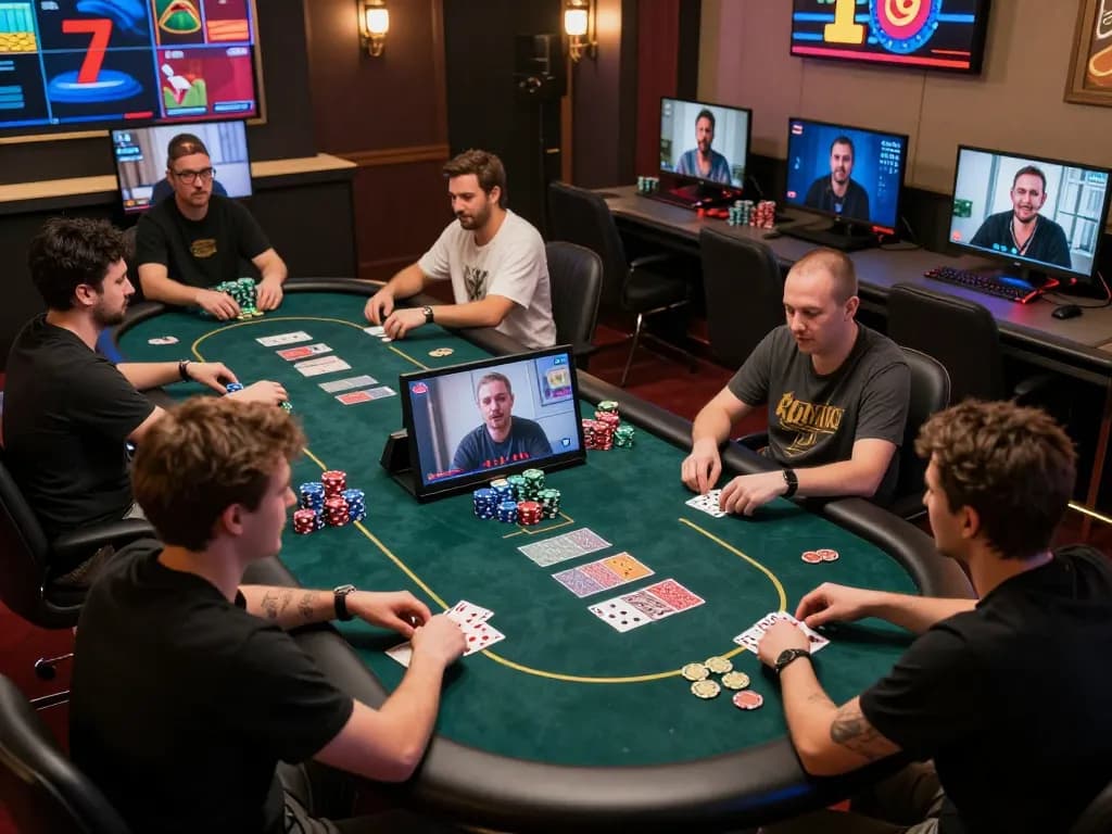 hitclub online poker players engaging dramatically in a lively virtual atmosphere