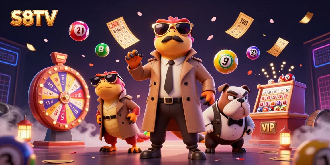 Experience thrilling gameplay with S8TV as raptors sneak into a casino lounge amidst vibrant gambling elements.