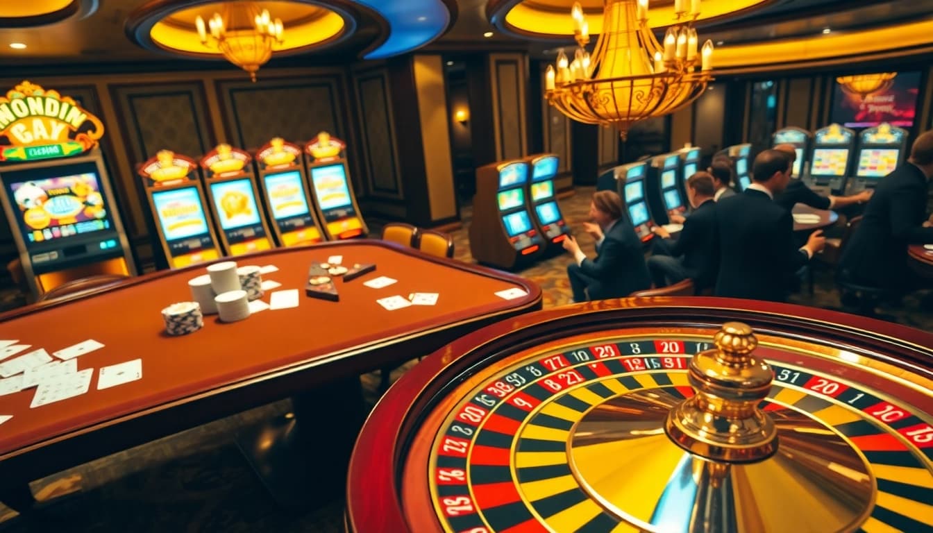 Experience the thrilling action at Thabet casino with vibrant games and luxury ambiance.