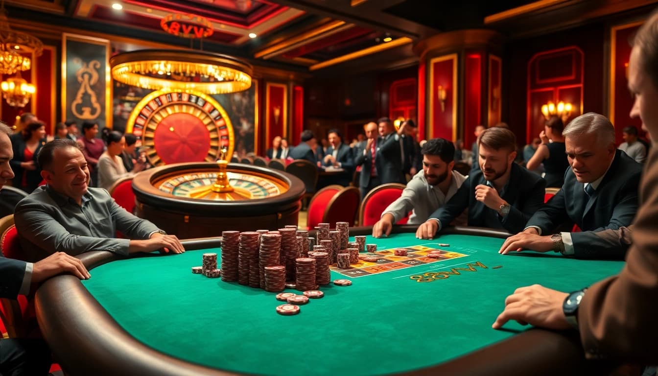 Winning at 88vv poker table with vibrant chips and roulette excitement.