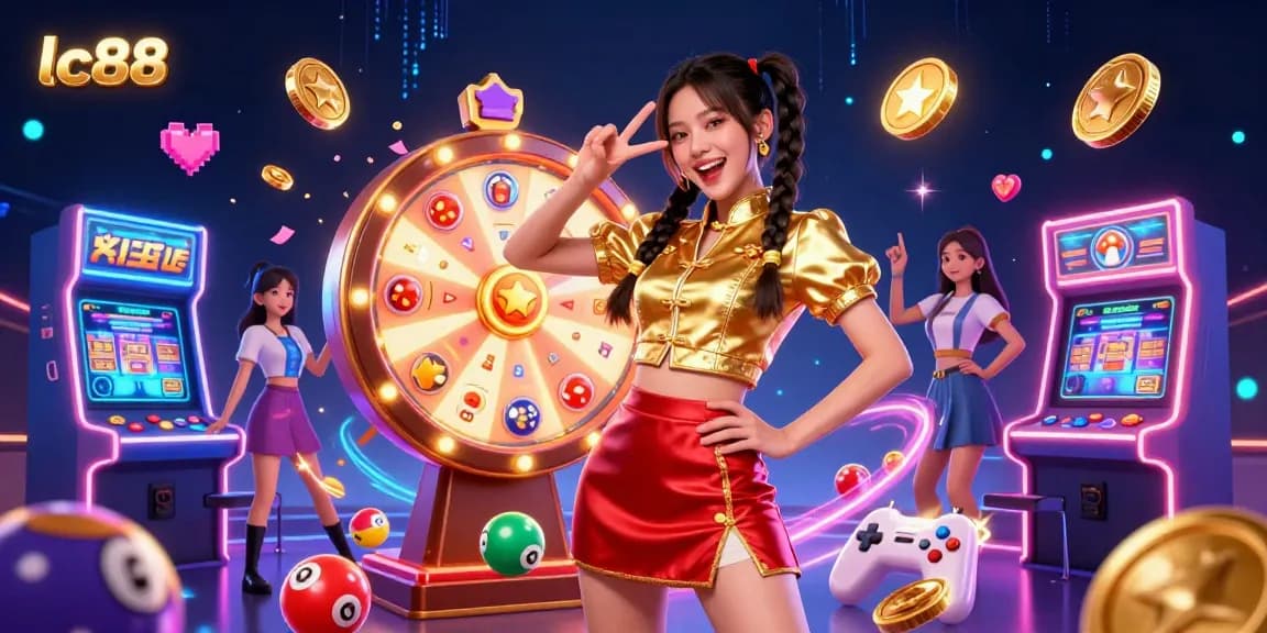 Join the fun at lc88 and spin the prize wheel for exciting rewards in a vibrant casino scene.