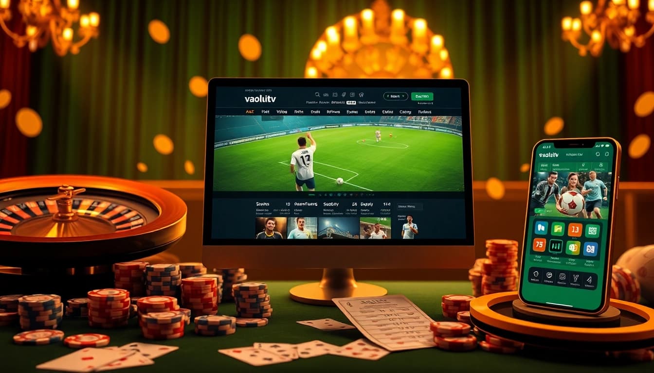 Watch high-definition football matches on vaoluoitv in a vibrant online gambling environment.