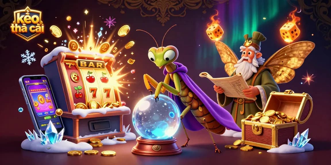 Explore kèo nhà cái with this vibrant 3D illustration featuring engaging characters and dynamic casino elements.