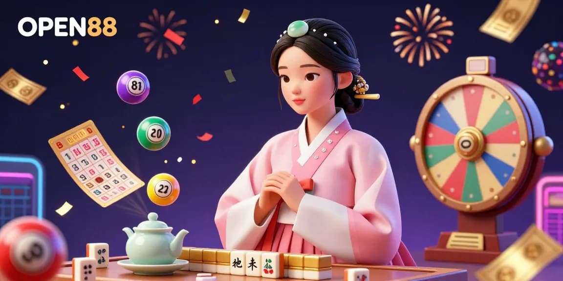 Experience the thrill of playing at OPEN88 with dynamic lottery elements and vibrant casino ambiance.