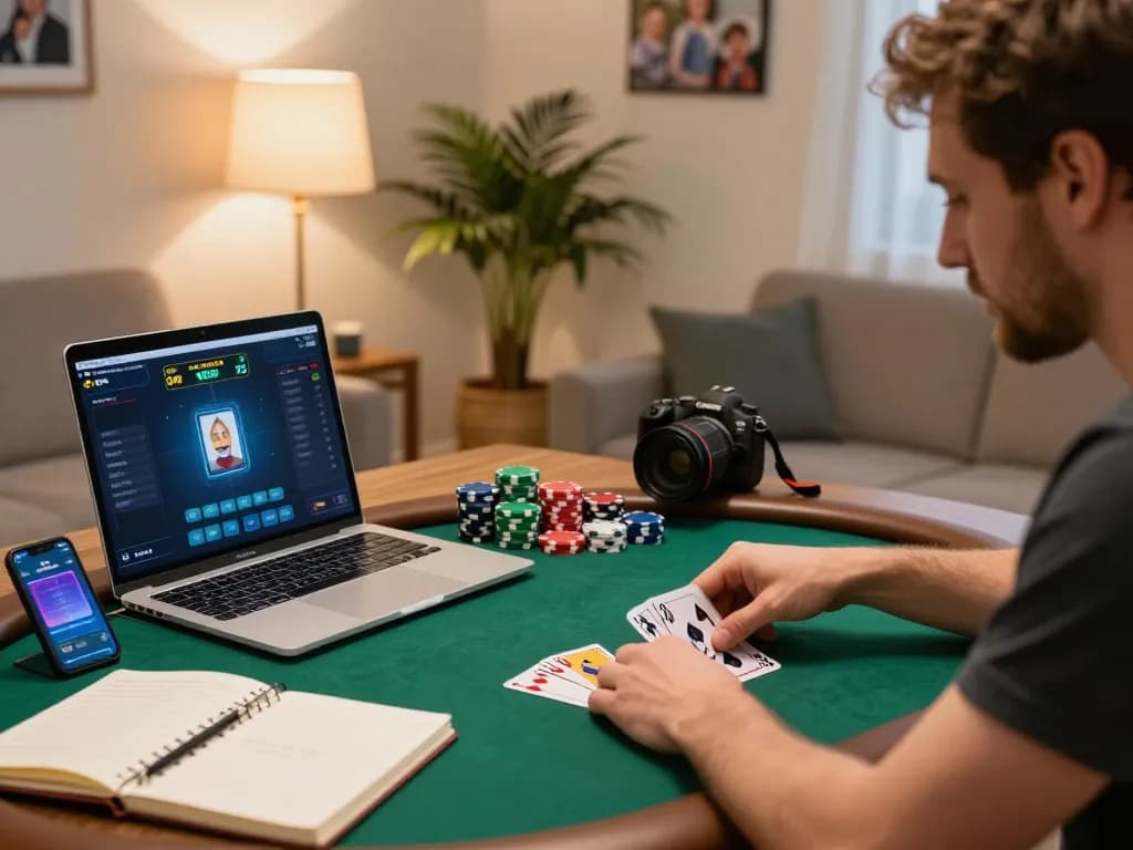 Player strategizing in online poker game, highlighting jaeyongkim's focus and engagement in gambling.
