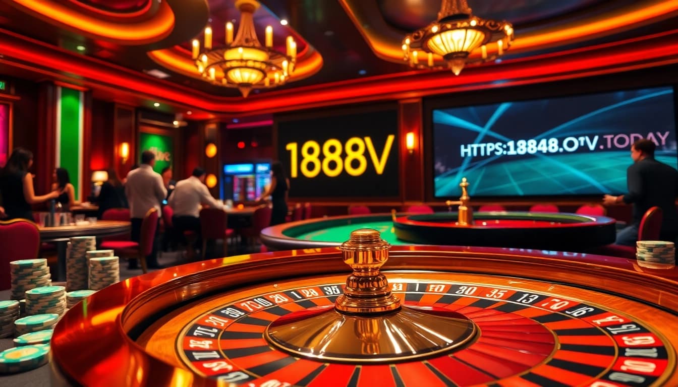 Experience the thrill of the casino at https://188v.today/ with engaging players and a dynamic roulette table.