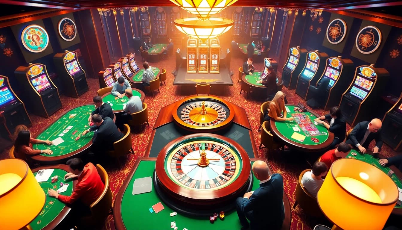 Engaged gamblers enjoy the lively atmosphere at https://du88.sbs/, with roulette and poker tables enhancing the excitement.