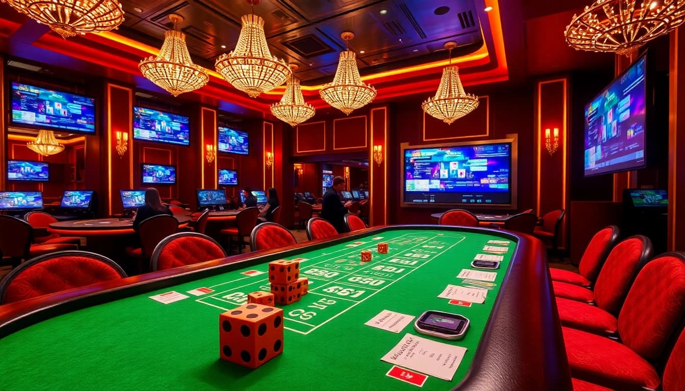 Xóc đĩa online table with vibrant visuals showcasing gameplay and betting excitement.