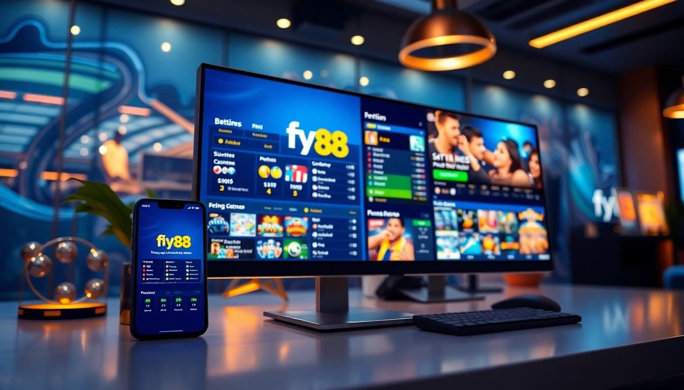Experience the innovative fly88 betting platform, showcasing a vibrant online interface for sports and casino games.