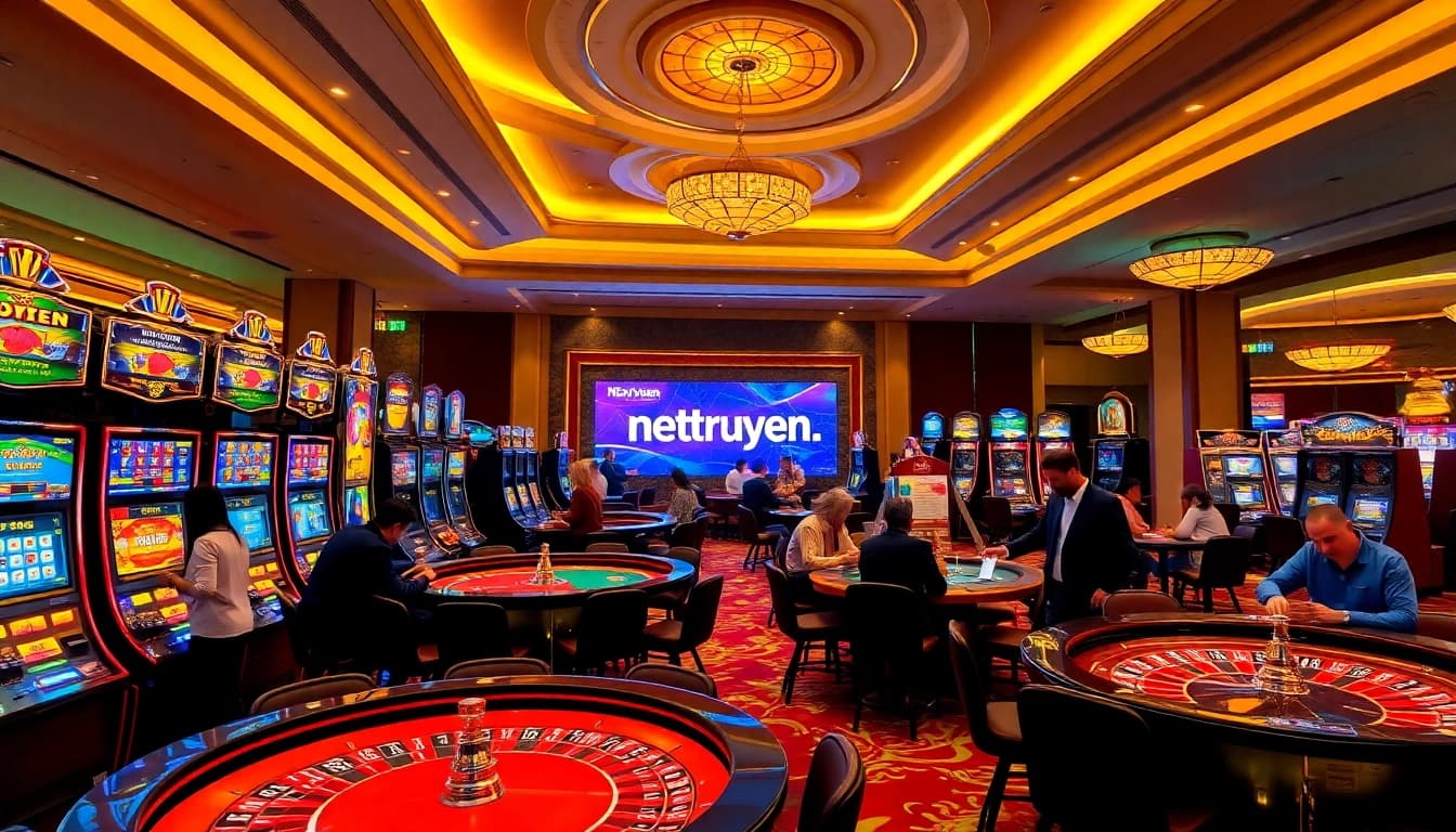 Experience the thrill of gambling at a dynamic casino showcasing nettruyen. in vibrant gaming action.