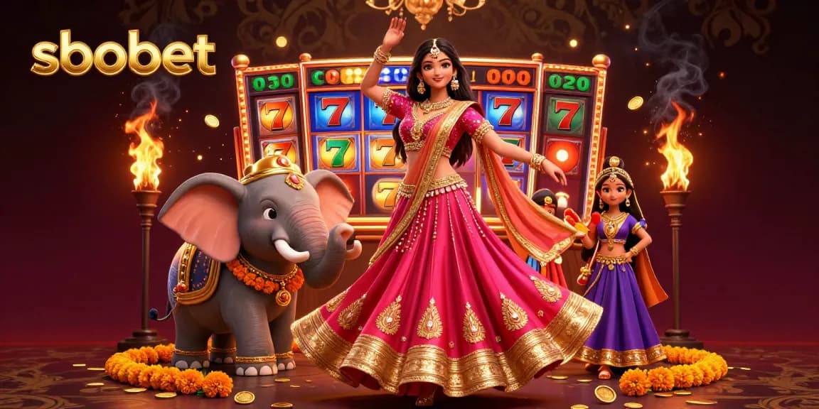 SboBet showcases thrilling slot games featuring vibrant Asian elements and gold accents.