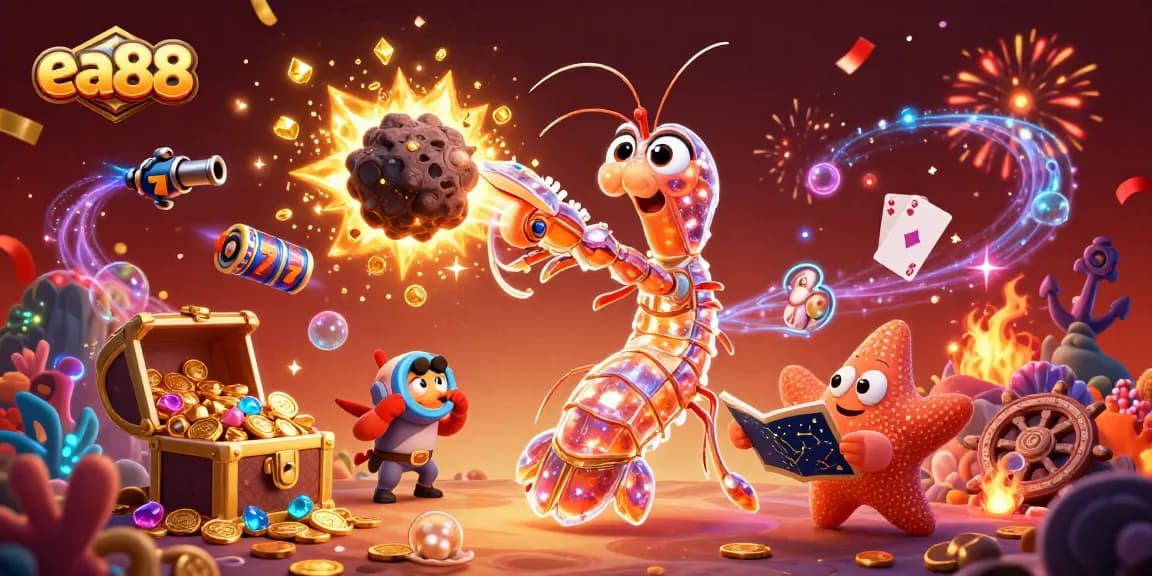 Experience thrilling gaming action at ea88 with a vibrant underwater scene and galactic characters.