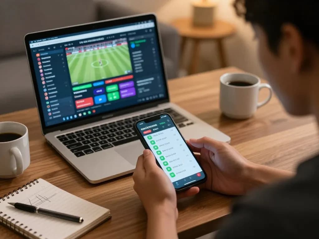 Enhance your experience with kèo nhà cái hôm nay while reviewing betting options on a mobile app at home