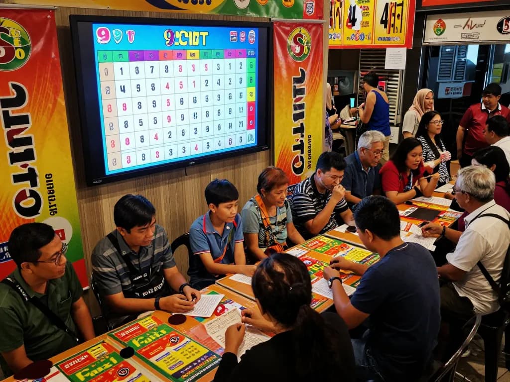 Watching the latest 9 Lotto 4D result announcement at a draw event with eager players checking tickets.