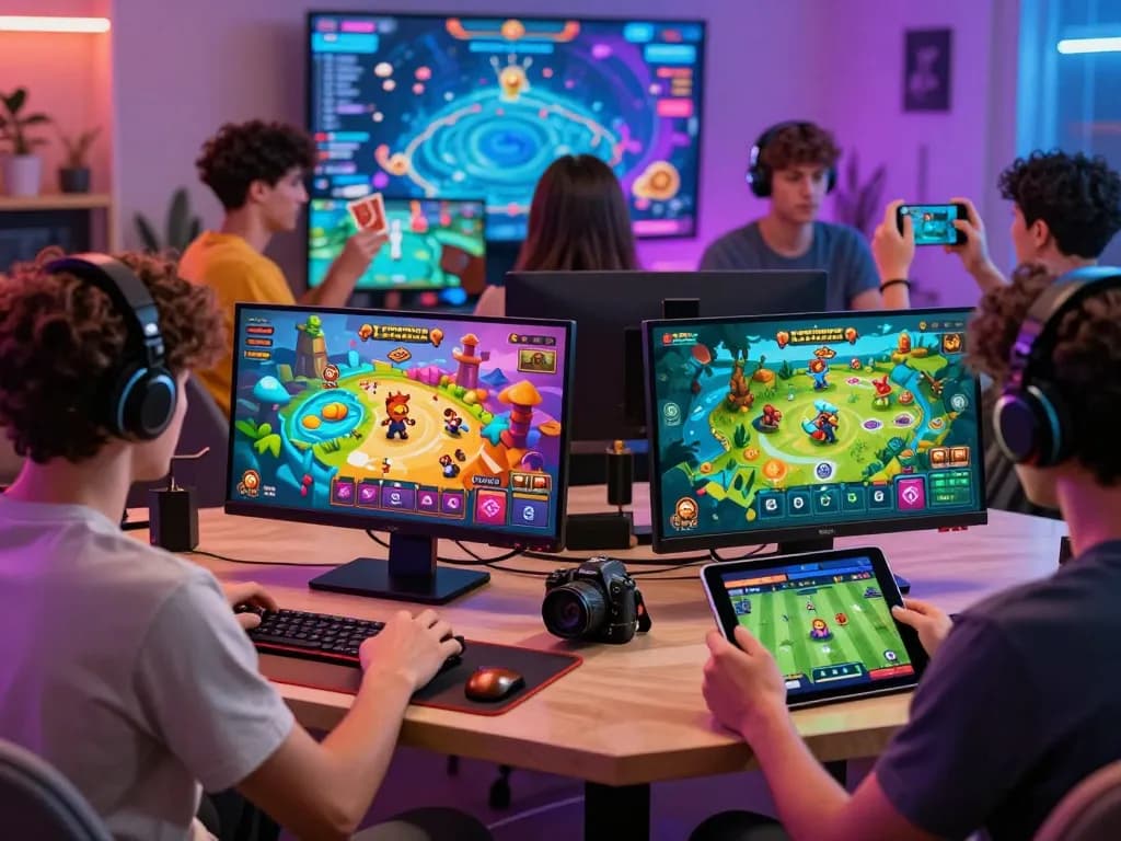 Users engaging in diverse online games on DA88 platform, showcasing a modern digital entertainment environment.