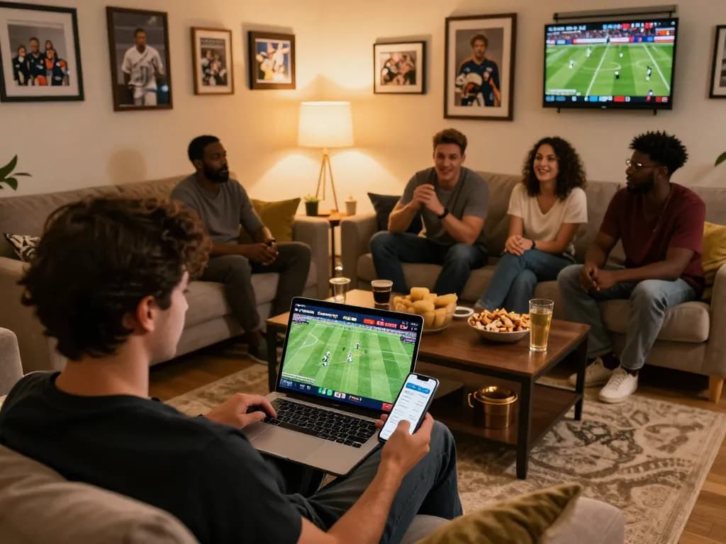 CakhiaTV streaming live football matches while making strategic bets on a smartphone.