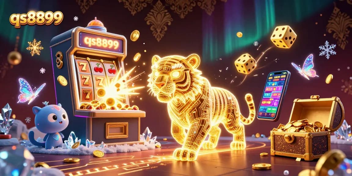 Experience excitement at qs8899 with a jackpot explosion in a vibrant casino scene.