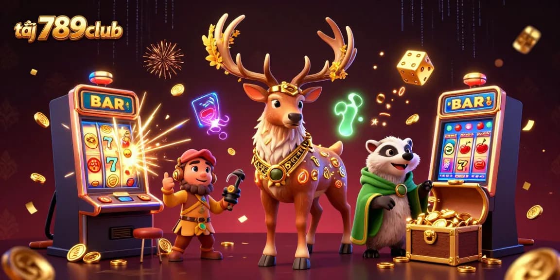Experience gaming thrills and jackpots at tại 789club with unique characters and vibrant casino elements.