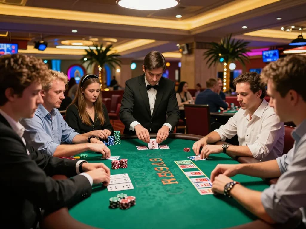 Players enjoying a game of blackjack at KO66 Casino, focusing on strategy and excitement.