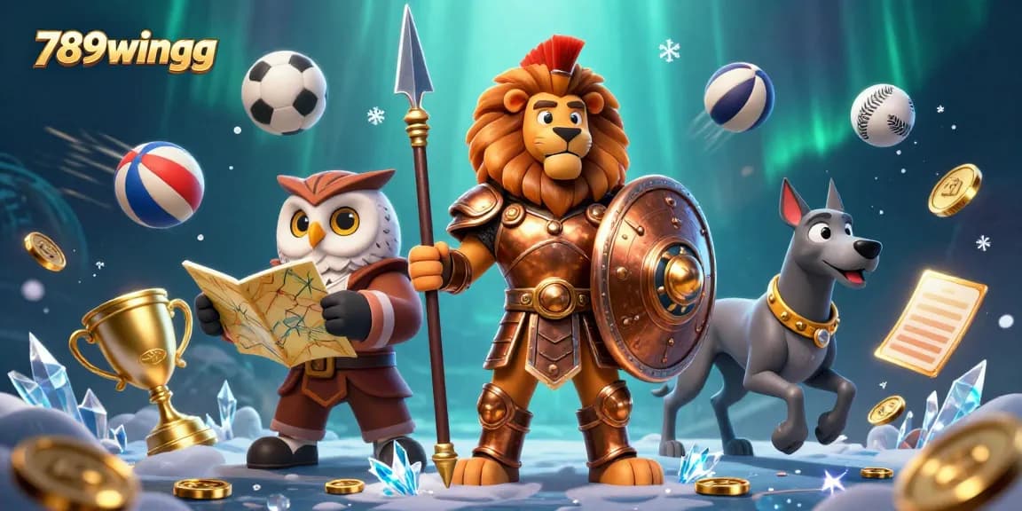 Experience the thrill of 789wingg through sports betting in a vibrant 3D scene with dynamic characters.
