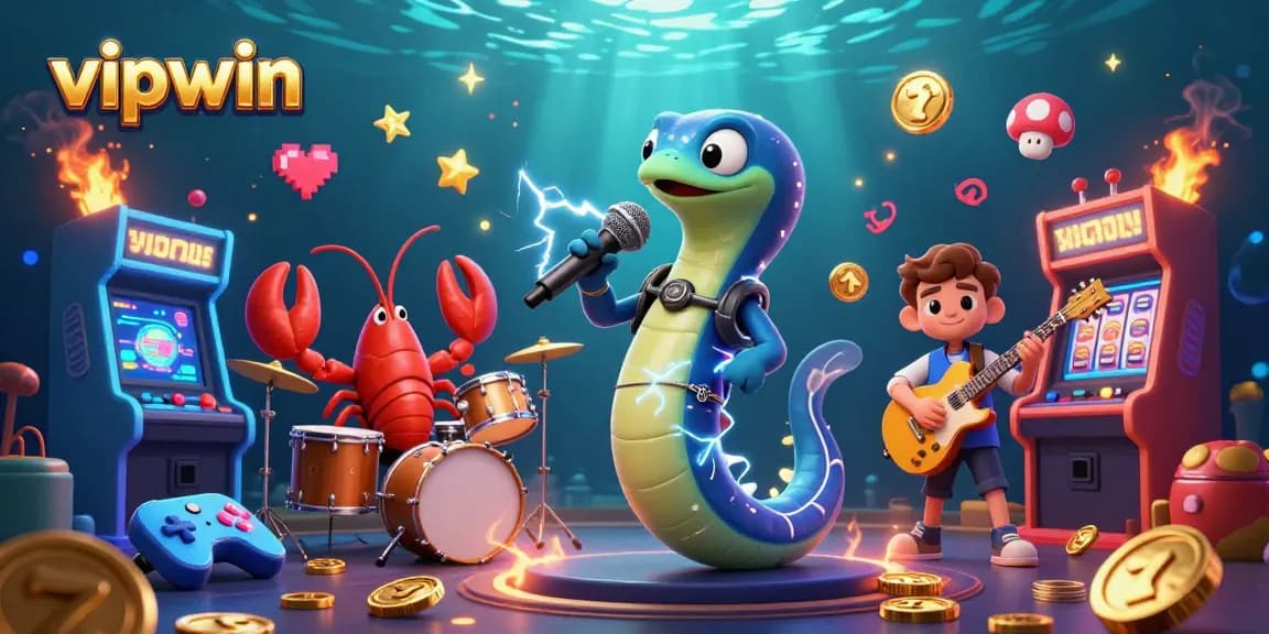 Engage with VIPwin's underwater casino action featuring vibrant characters and game elements.