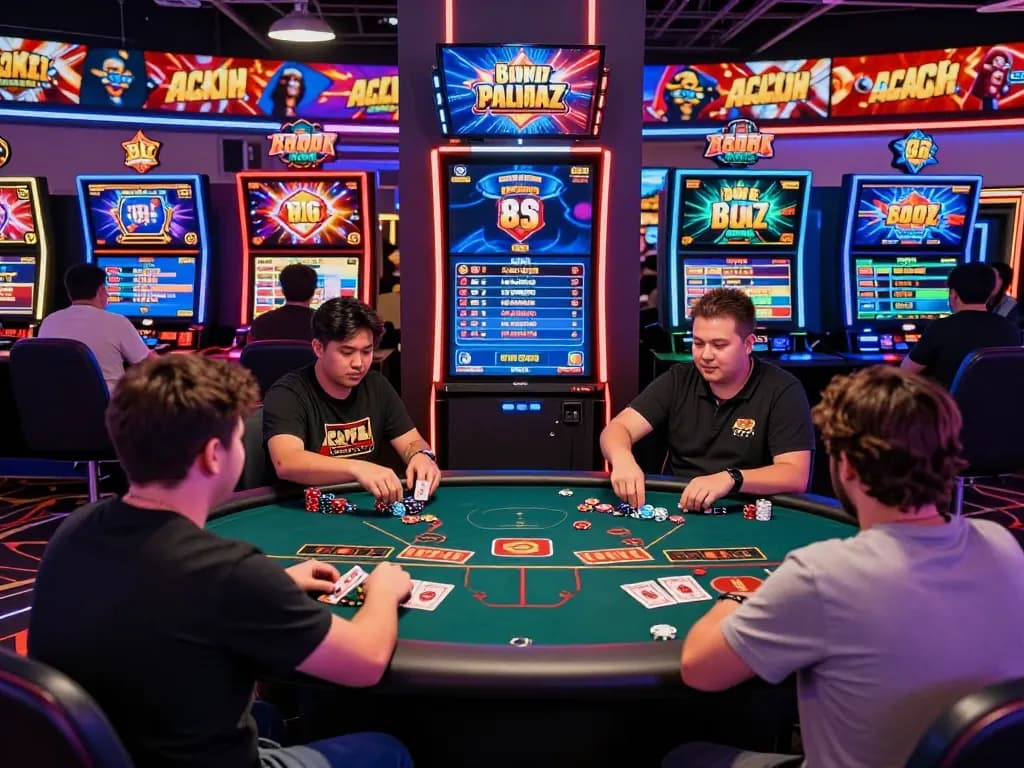 Players engaging in nk 88 online casino gaming tournament with vibrant graphics and dynamic atmosphere.