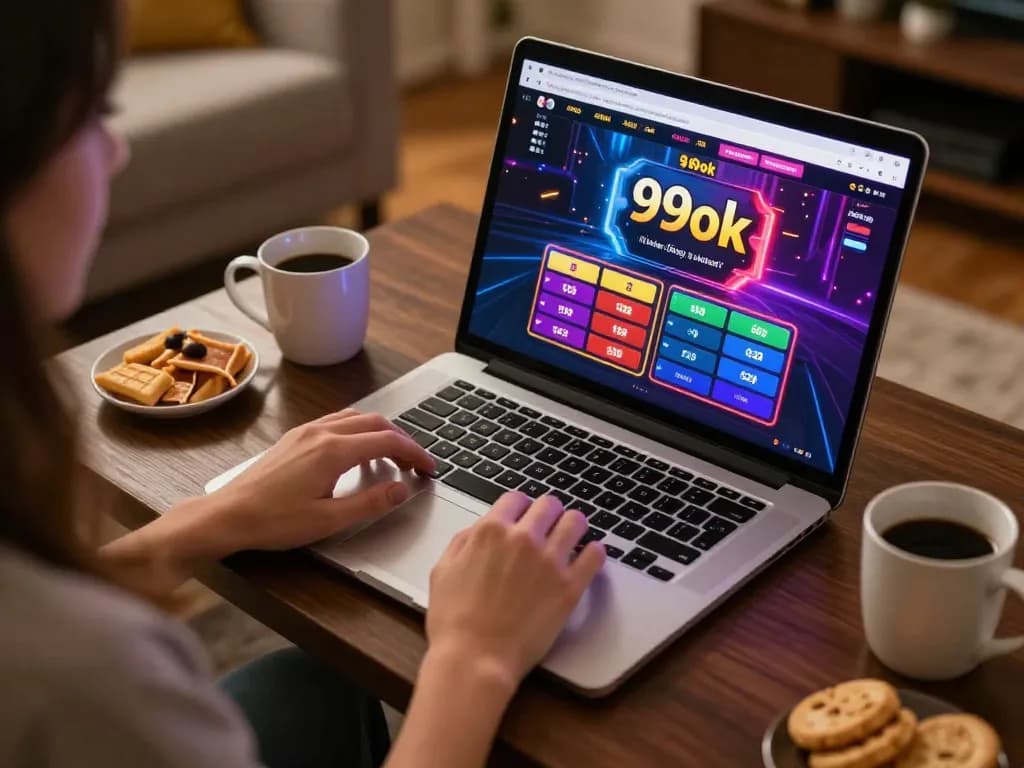 Player enjoying 99ok online casino, showcasing exciting gameplay and interactive experience