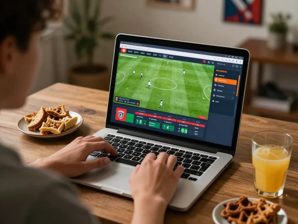 Cakhiatv user engaging in online sports betting while watching football matches