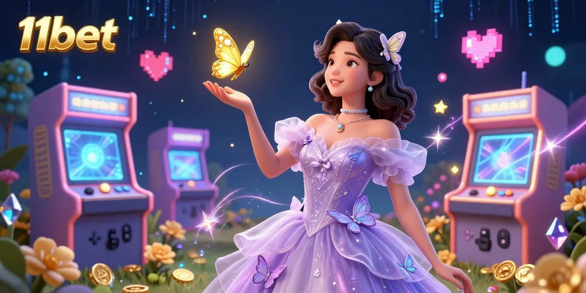 Experience thrilling gameplay at 11bet with a vibrant 3D illustration capturing the excitement of casino gaming.