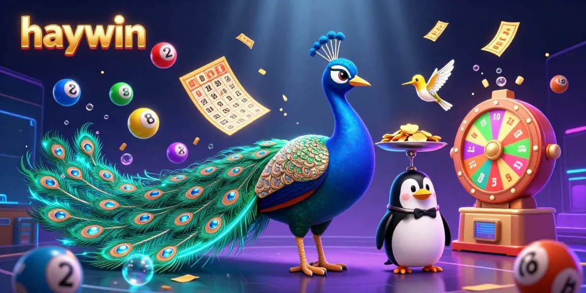 Spin to win at haywin with vibrant lottery balls and dynamic gaming elements.